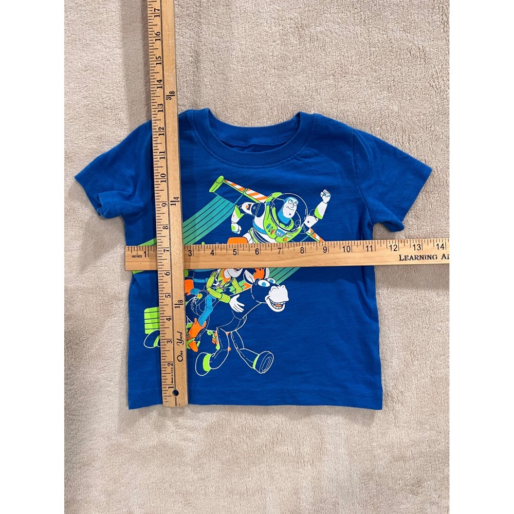 Disney Jumping Beans Toy Story Shirt Kids 12M Blue Excellent Buzz Woody Graphic - Picture 3 of 4